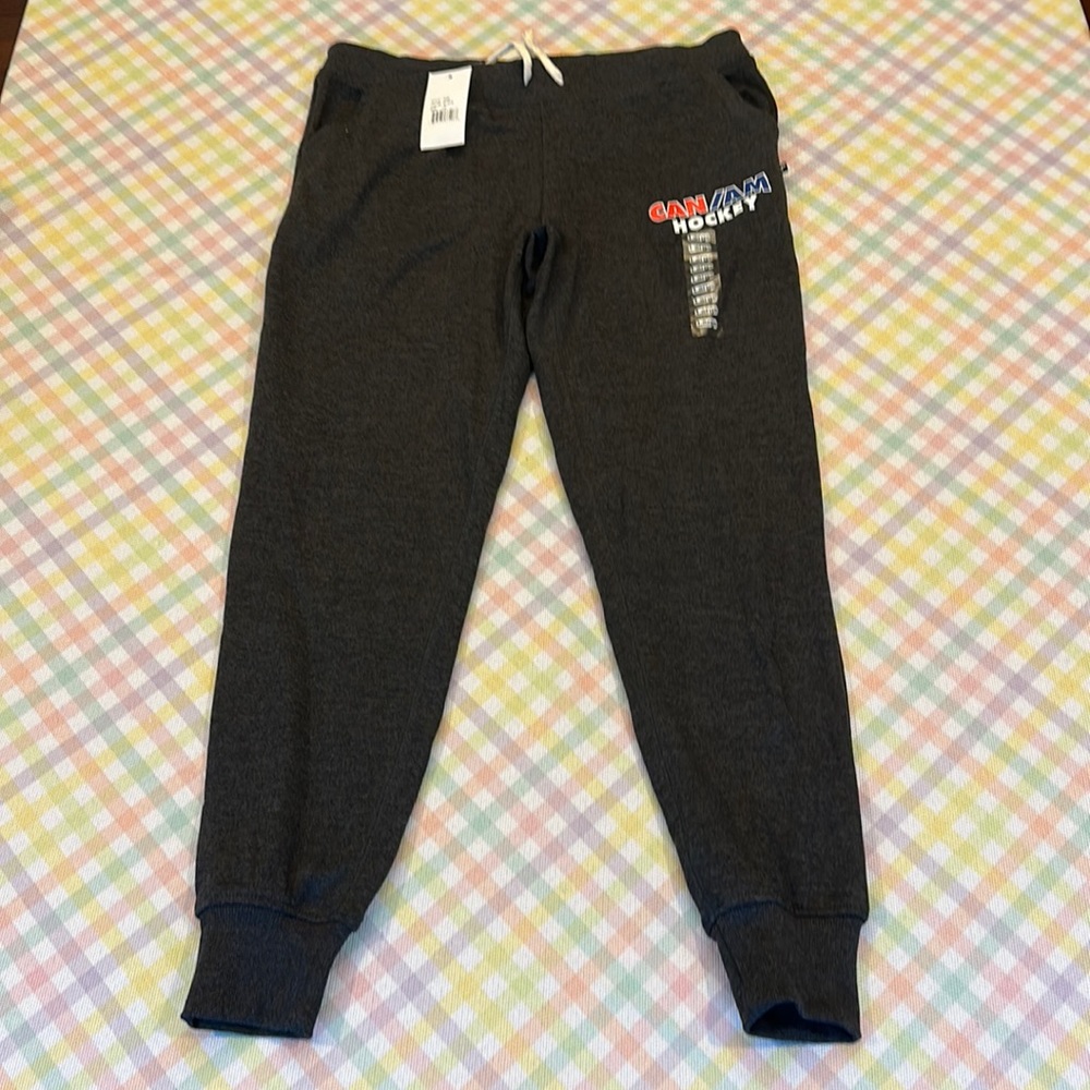 Pennant sportswear can am hockey black  pocket joggers w draw string size large